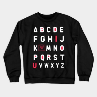 ABCD I Love You Crewneck Sweatshirt